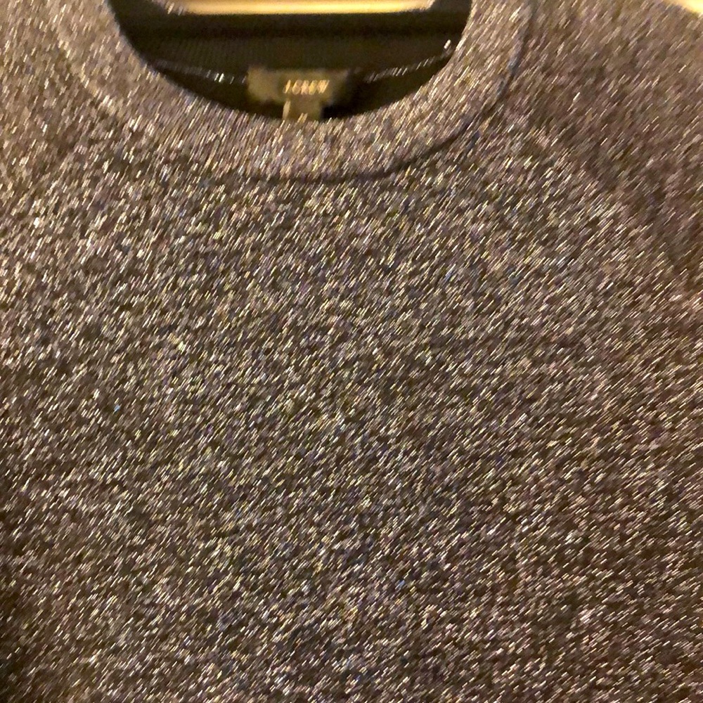 J Crew Navy Metallic sweater size medium